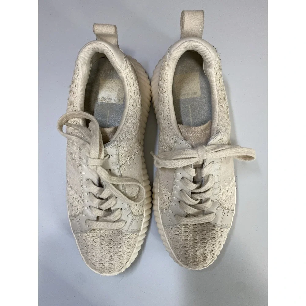 Dolce Vita Dolen Sneaker Womens Size 7 Crochet Rich Mom Quiet Luxury Preppy Chic